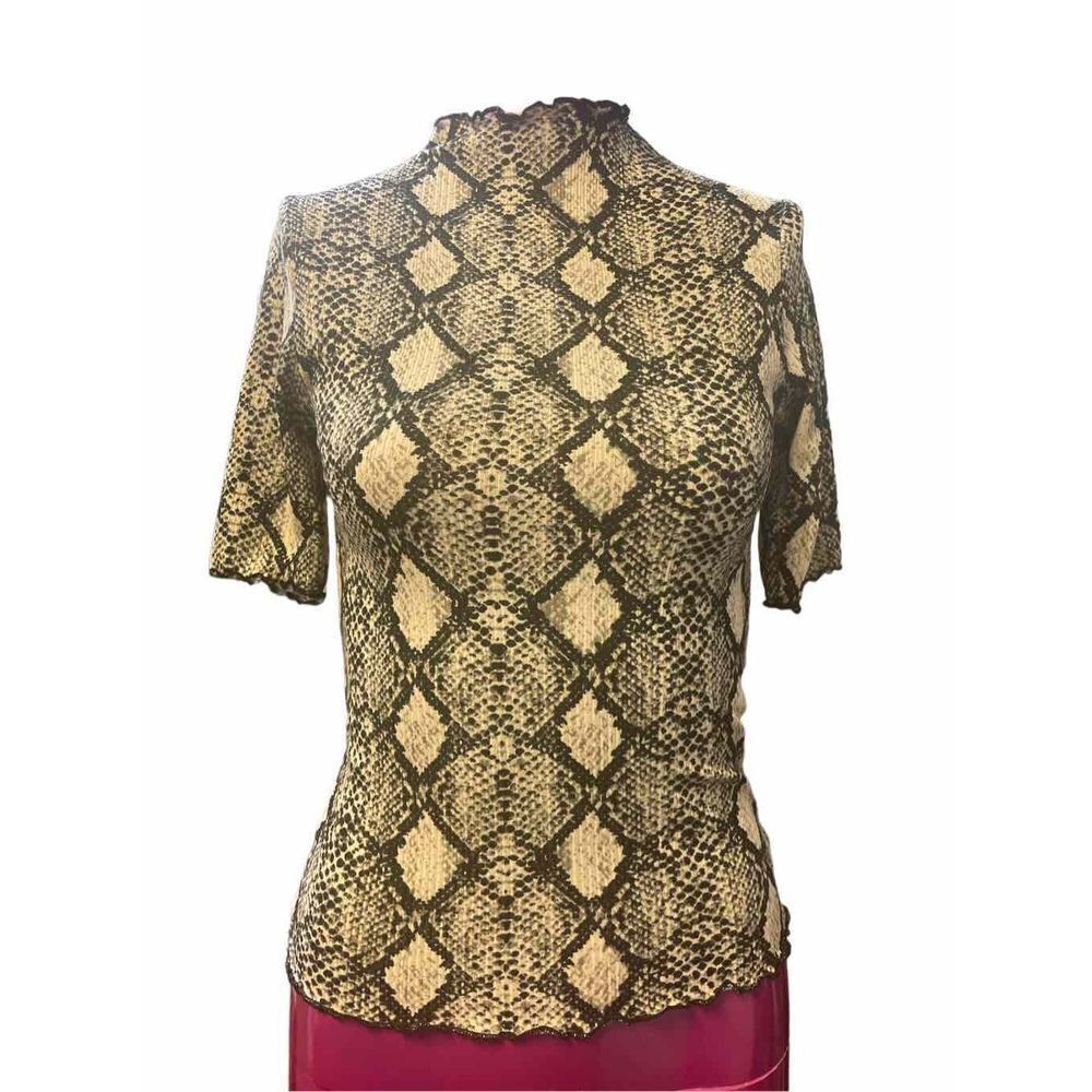 Caution to the wind snake skin print top